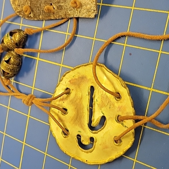 1980s 39" Tribal Belt Suede Strapy - Picture 2 of 6